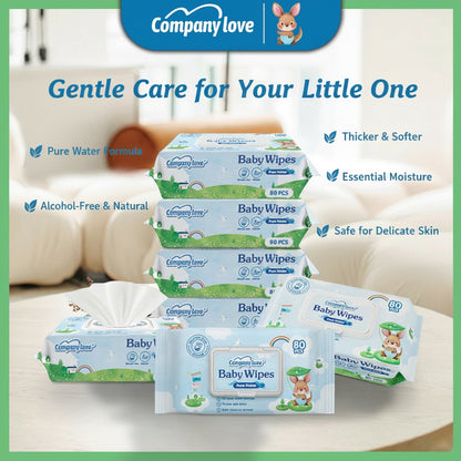 [VISAYAS Free shipping] Company Love Unscented Baby Wipes, 80 Sheets × 20 Packs