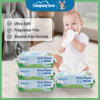 [ISLAND Free shipping] Company Love Unscented Baby Wipes, 80 Sheets × 20 Packs