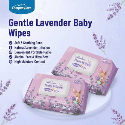[VISAYAS Free shipping] Company Love Lavender Baby Wipes, 100 Sheets × 8 Packs
