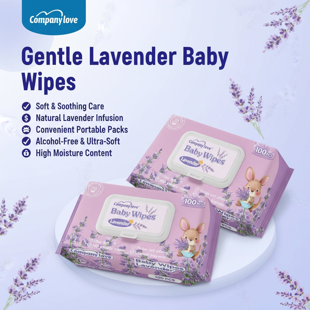 [Free shipping] Company love Alcohol-Free Mild 11Pack x 100Pcs Lavender  Baby Wipes  New Brand Unisex
