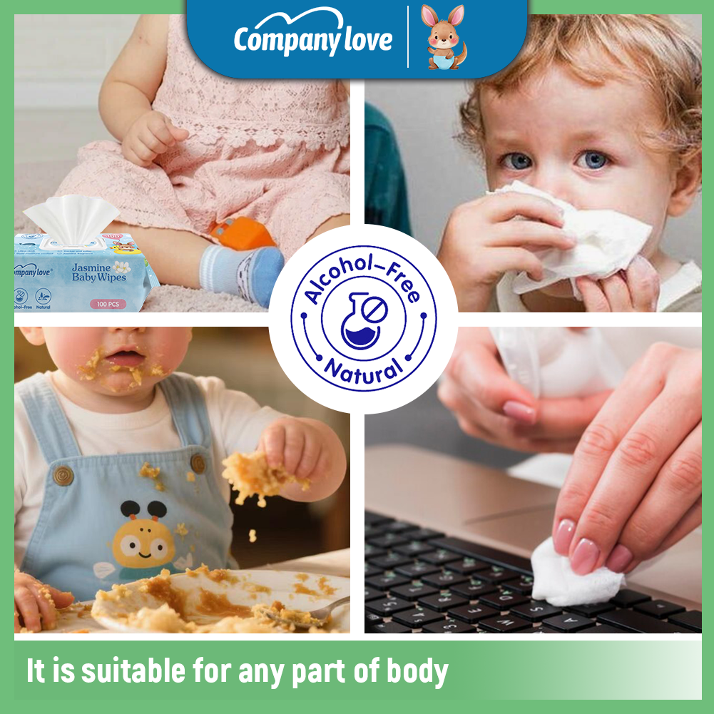 [Free shipping]Company Love 80pieces/12packs Non-Alcohol Unscented Free Gentle Disposable Travel Size Wet Wipes
