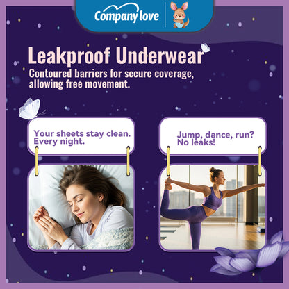 [VISAYAS Free shipping] Company Love Menstrual Pants, 5 Pieces × 20 Packs, M–3XL