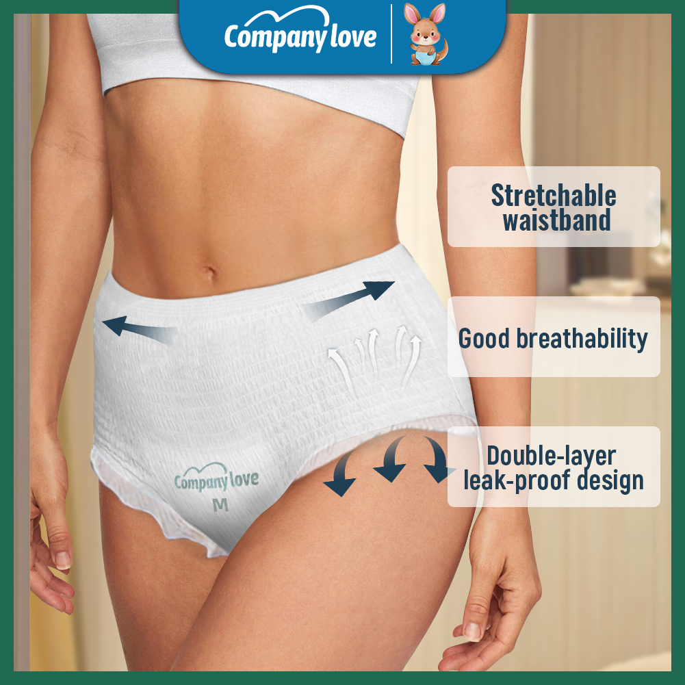 [Free shipping] Company Love Adult Diaper Strong absorption S/M/L/XL/XXL(9pcsx9packs) Pants Leak-Proof