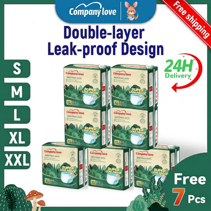 [ISLAND Free shipping] Company Love Adult Pull-Up Diapers, 9 Pieces × 7 Packs, S–2XL