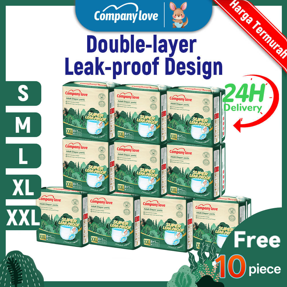 [Free shipping] Company Love Adult Diaper Strong absorption S/M/L/XL/XXL(9pcsx9packs) Pants Leak-Proof