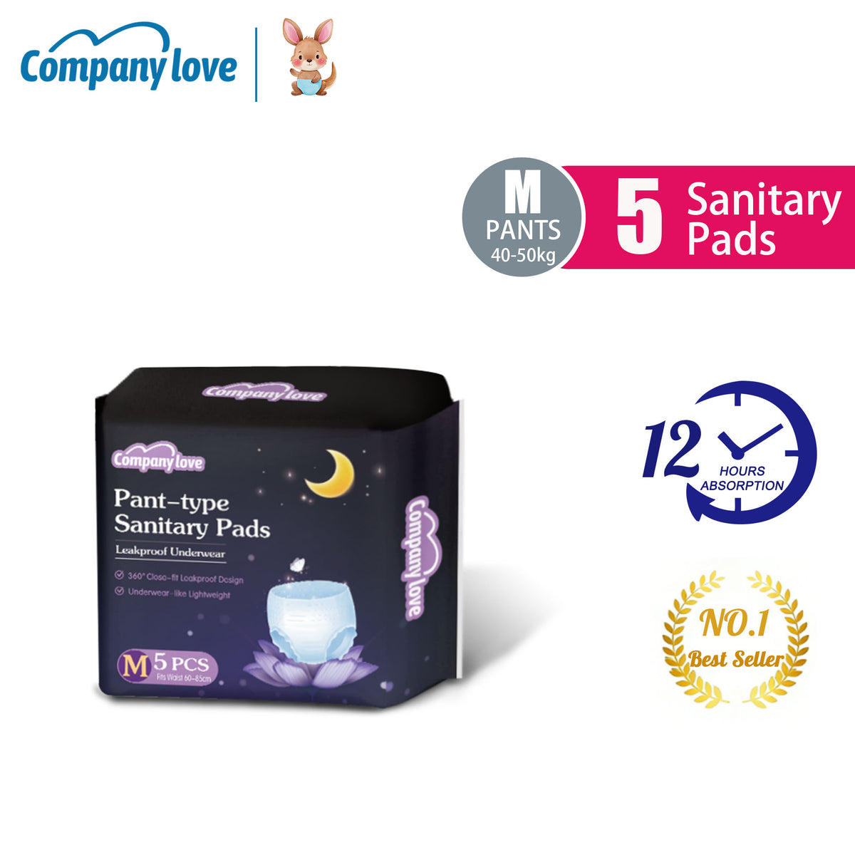 [Free shipping] Company Love Sanitary Pads（5pcs/7Bag）M-XXXL ‌New Ultra-high Quality Leak-Proof