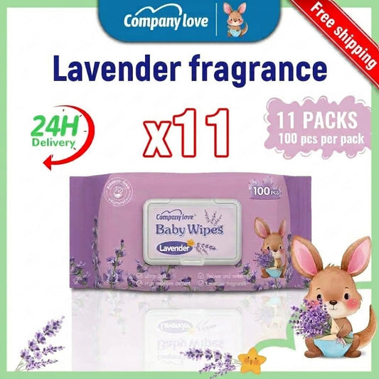 [ISLAND Free shipping] Company Love Lavender Baby Wipes, 100 Sheets × 11 Packs