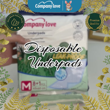 [LUZON Free shipping] Company love Disposable Underpad Incontinence pad 9 Pieces × 14 Packs, M–XL